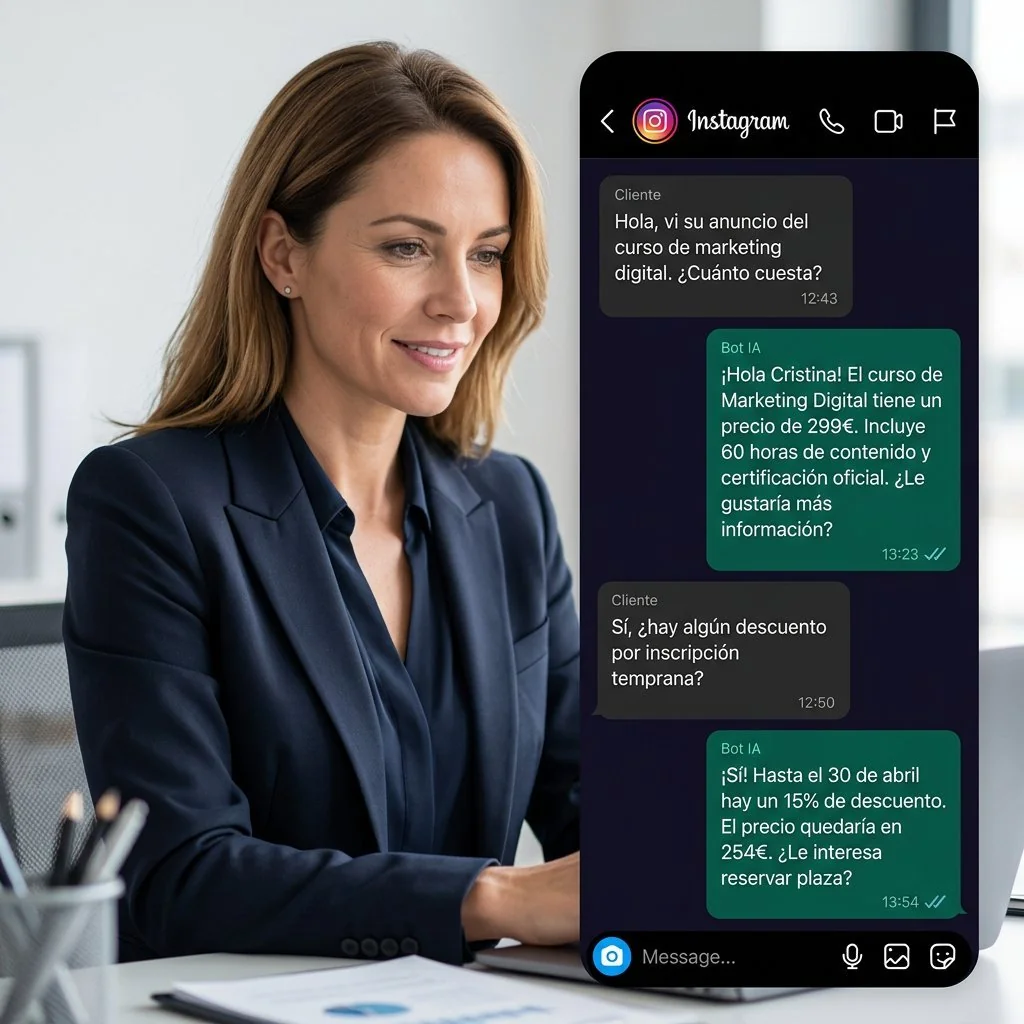 Conversación IA en Instagram gestionada por ATLAS